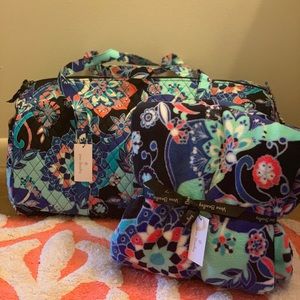 Vera Bradley Large Duffle and Throw Blanket